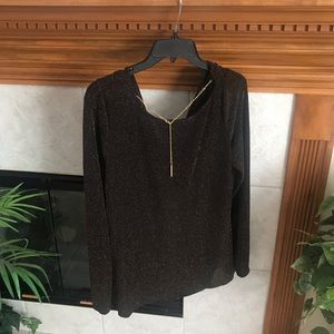 NWOT Michael Kors Cowl Back Sparkly Blouse